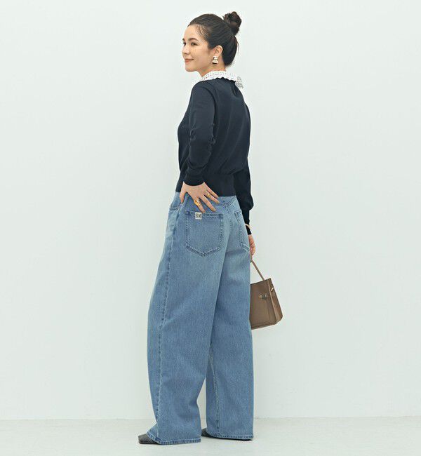 NOLLEY'S「《手洗い可能》襟レース2WAYプルオーバーニット」|ニット・セーター|