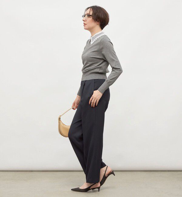 NOLLEY'S「《手洗い可能》襟レース2WAYプルオーバーニット」|ニット・セーター|