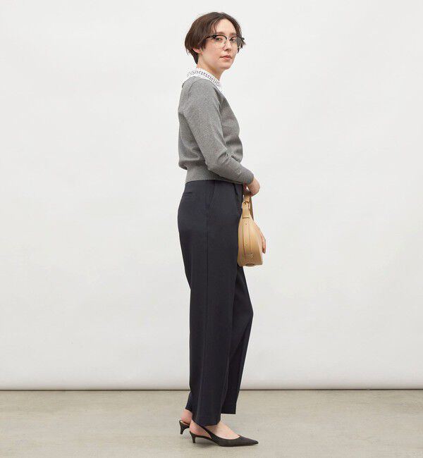 NOLLEY'S「《手洗い可能》襟レース2WAYプルオーバーニット」|ニット・セーター|