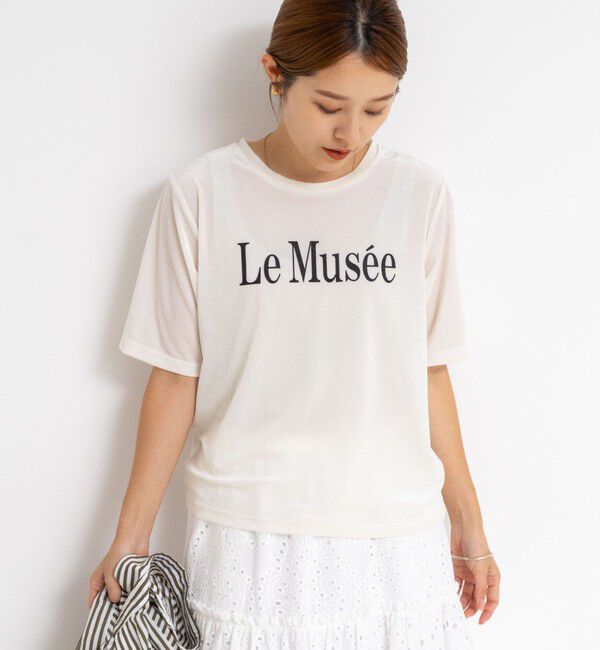 NOLLEY'S「シアートリコットベロアプリントTシャツ」|Tシャツ・カットソー|