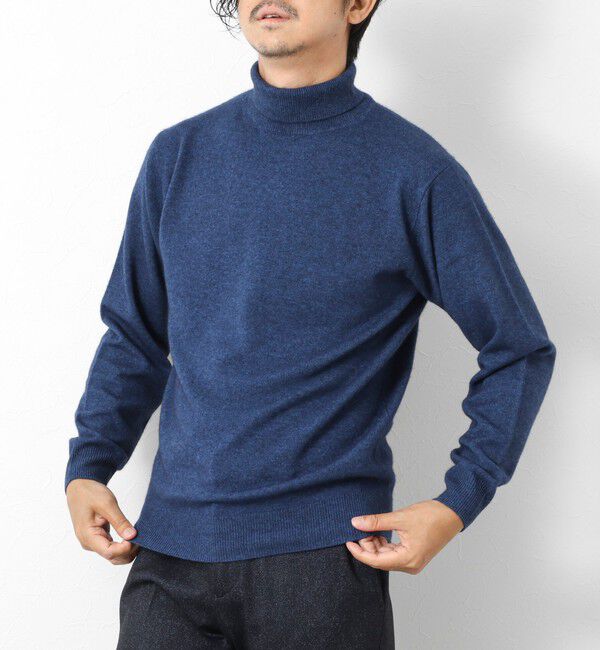 NOLLEY'S goodman「ウールカシミア タートルネックニット 25AW」|ニット・セーター|ブルー