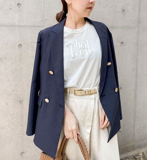 NOLLEY'S sophi「ウォッシャブルオーバーサイズロゴTシャツ」|Tシャツ・カットソー|