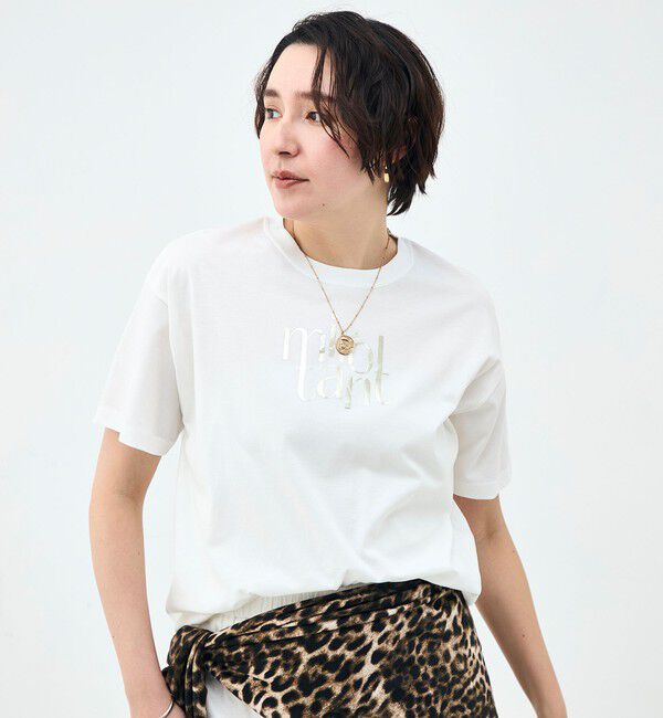 NOLLEY'S sophi「ウォッシャブルオーバーサイズロゴTシャツ」|Tシャツ・カットソー|