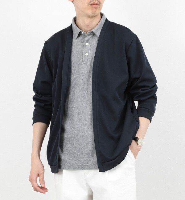 NOLLEY'S goodman「針抜きジャージ ボタンレスカーディガン 26SS」|カーディガン|ネイビー