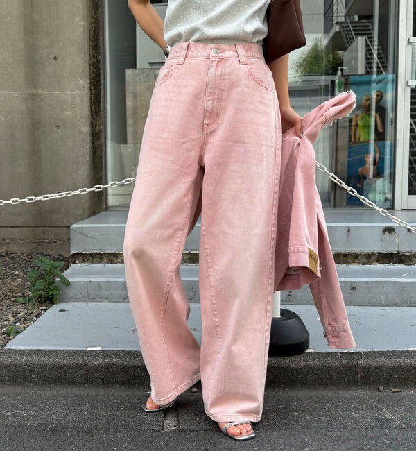 fredy emue「カラーストレートデニムパンツ」|デニム|