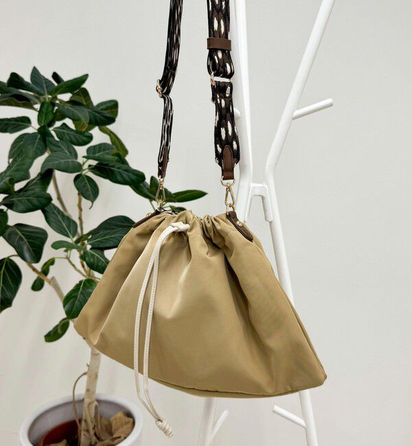 fredy emue「ジャガードショルダードロスト巾着バッグ」|ショルダー・メッセンジャー|