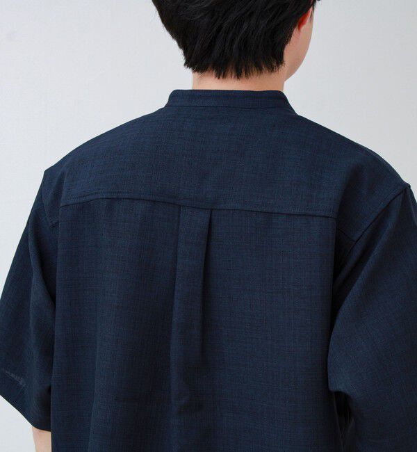 GLOSTER「【セットアップ対応】リネンライクバンドカラーシャツ」|シャツ・ブラウス|