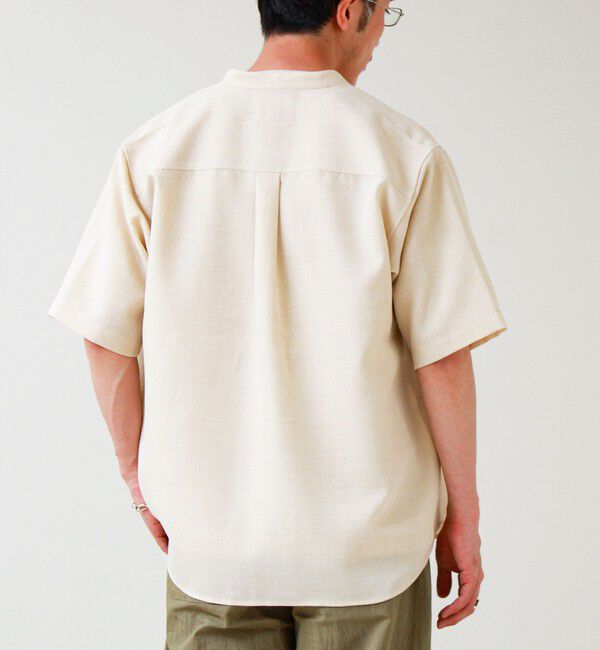 GLOSTER「【セットアップ対応】リネンライクバンドカラーシャツ」|シャツ・ブラウス|