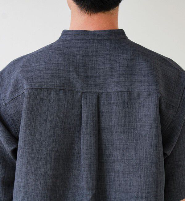 GLOSTER「【セットアップ対応】リネンライクバンドカラーシャツ」|シャツ・ブラウス|