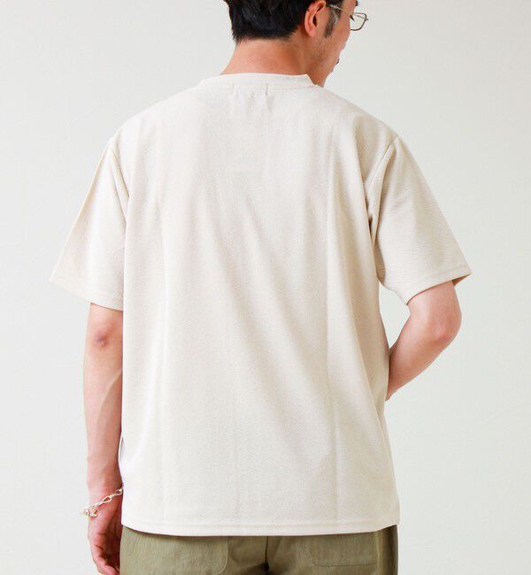 GLOSTER「【無地見えで差がつく】斜めフクレジャガードTシャツ」|Tシャツ・カットソー|