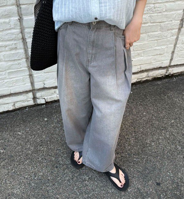 fredy emue「ライトオンスタックデニムパンツ」|デニム|