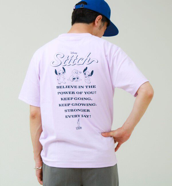 GLOSTER「【ユニセックスで着れる】ベイマックス＆スティッチ バックプリントＴ」|Tシャツ・カットソー|ラベンダー