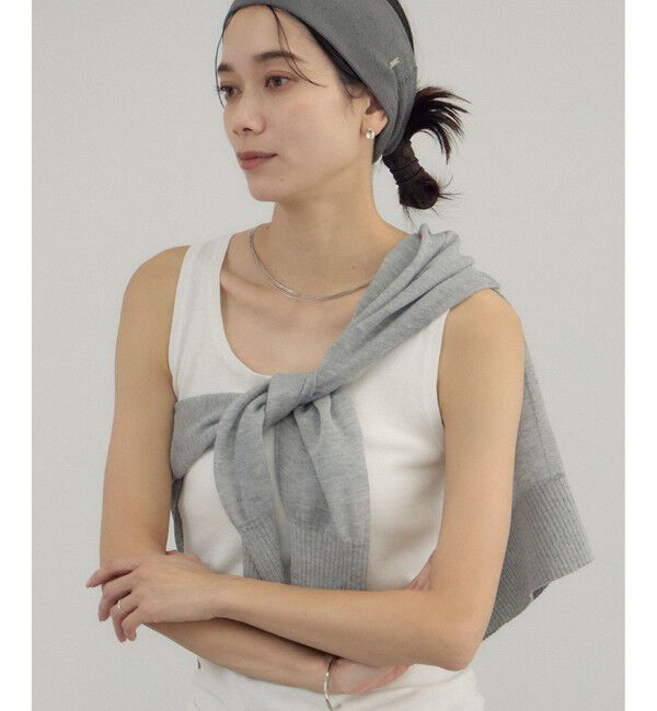 SALON adam et rope'「ブライトラメVネックシアーカーディガン / UV対策・冷房対策」|カーディガン|