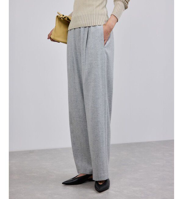 ROPE「ウールフランネルタックイージーパンツ/イージーケア・セットアップ対応」|チノ|