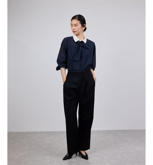 ROPE「ウールフランネルタックイージーパンツ/イージーケア・セットアップ対応」|チノ|