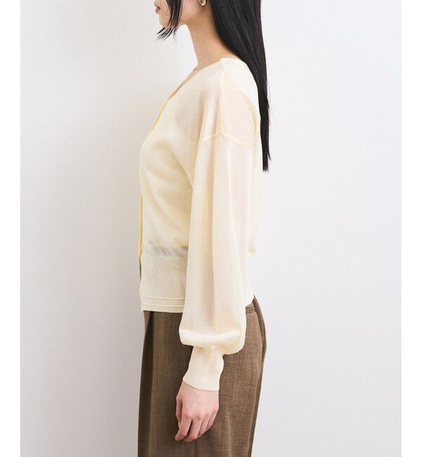 VIS「【前後2WAY】ハート釦シアーカーディガン」|カーディガン|