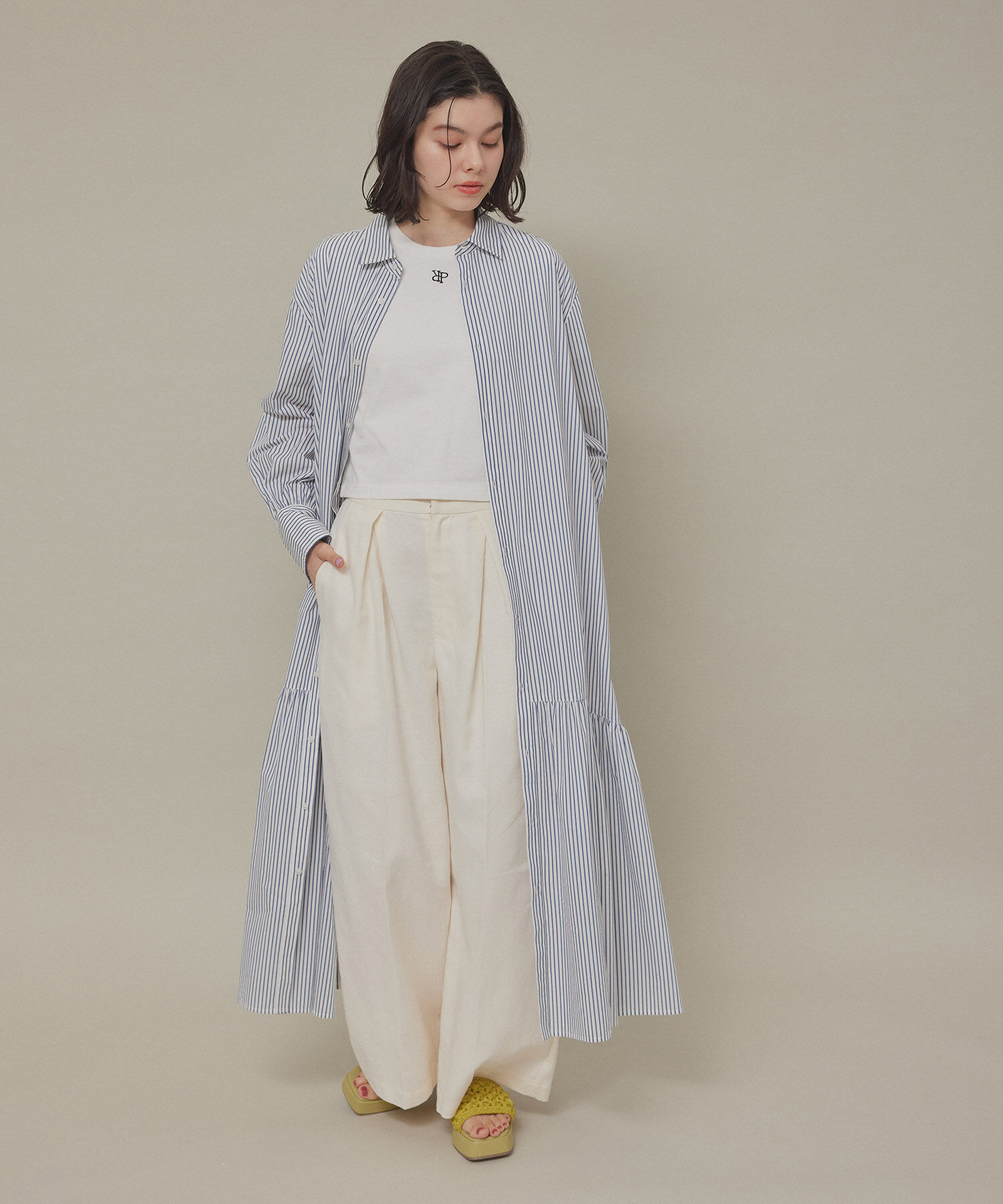 ROPE' PICNIC R「ボリュームストライプシャツワンピース/リンクコーデ」|その他|