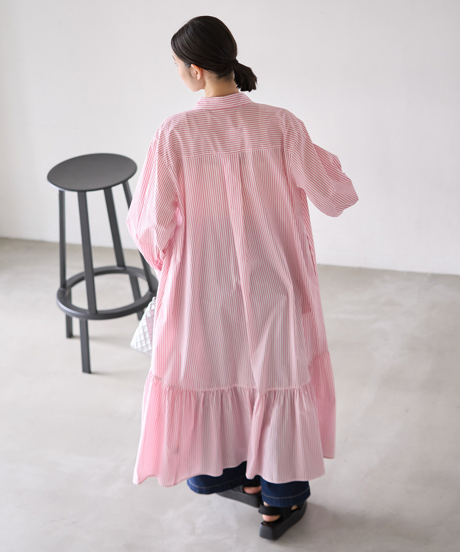 ROPE' PICNIC R「ボリュームストライプシャツワンピース/リンクコーデ」|その他|