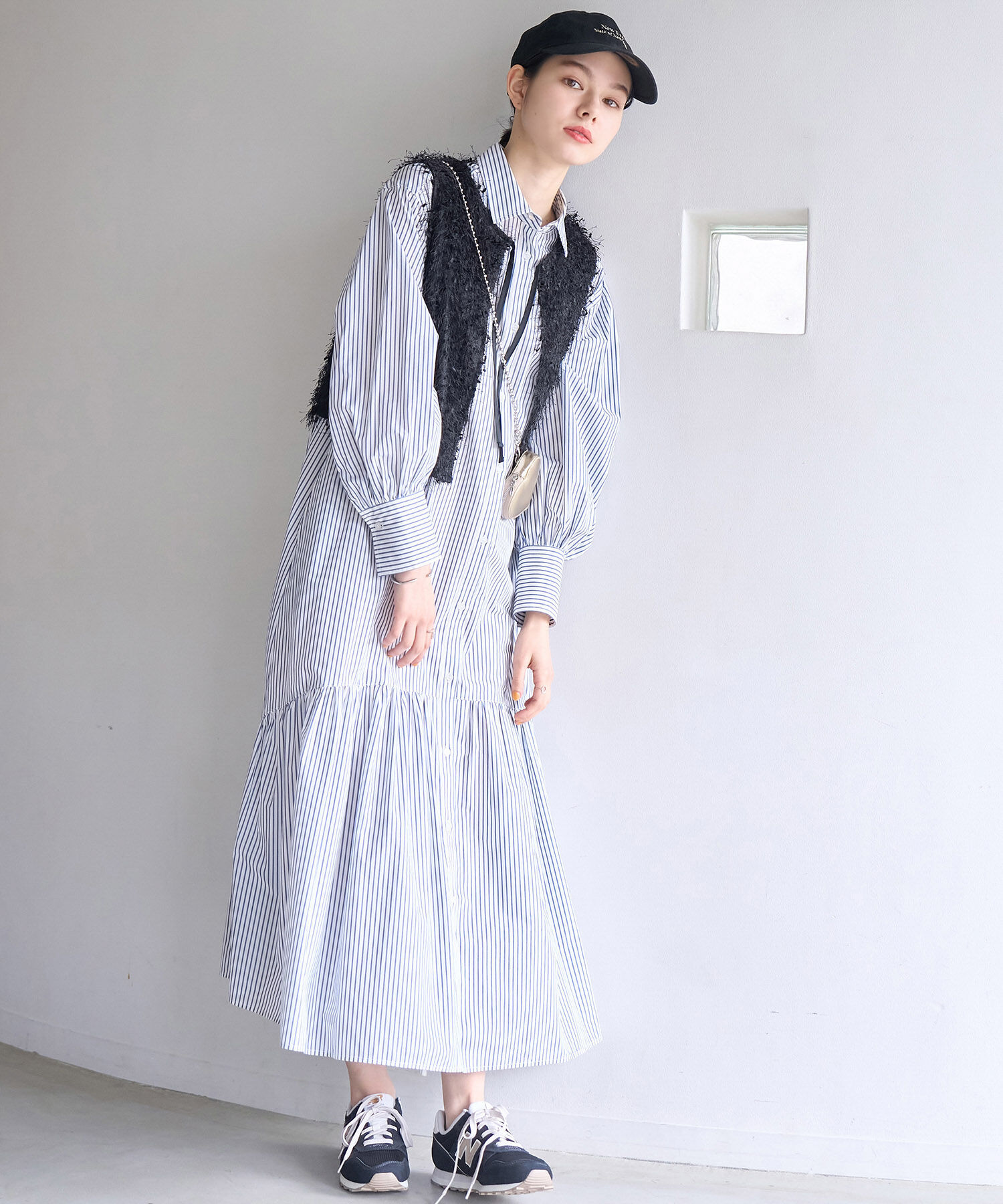 ROPE' PICNIC R「ボリュームストライプシャツワンピース/リンクコーデ」|その他|