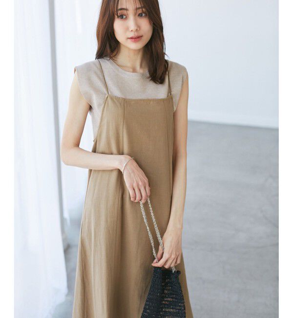 Rope&rsquo;Picnic「【emur/エミュール】ワンウォッシュリネンキャミワンピース」|ワンピース|