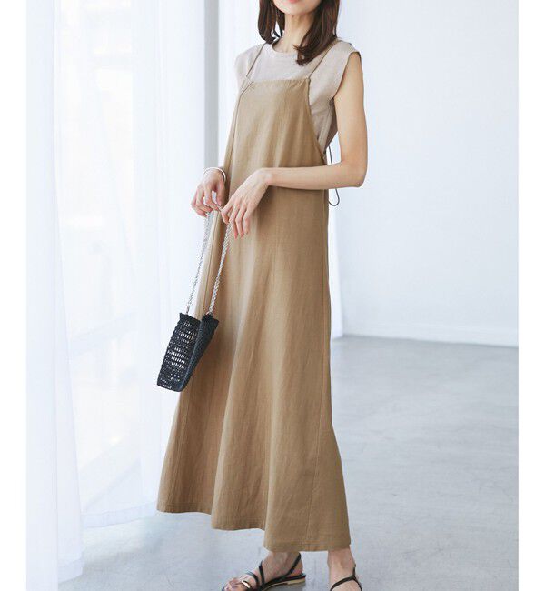 Rope&rsquo;Picnic「【emur/エミュール】ワンウォッシュリネンキャミワンピース」|ワンピース|
