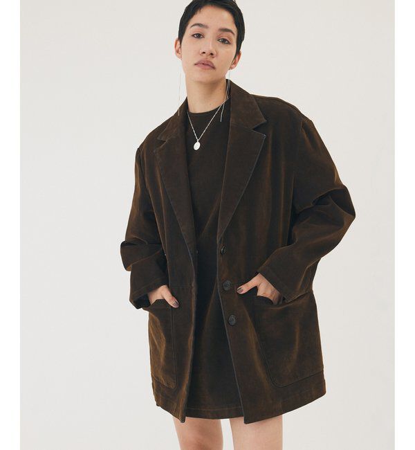 THE PAUSE「【THE PAUSE】フロッキーデニムジャケット」|デニムジャケット|