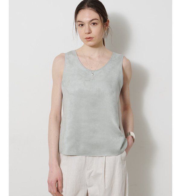 Drawing Numbers「【Drawing Numbers】フェイクスエードタンクブラウス」|シャツ・ブラウス|グリーン