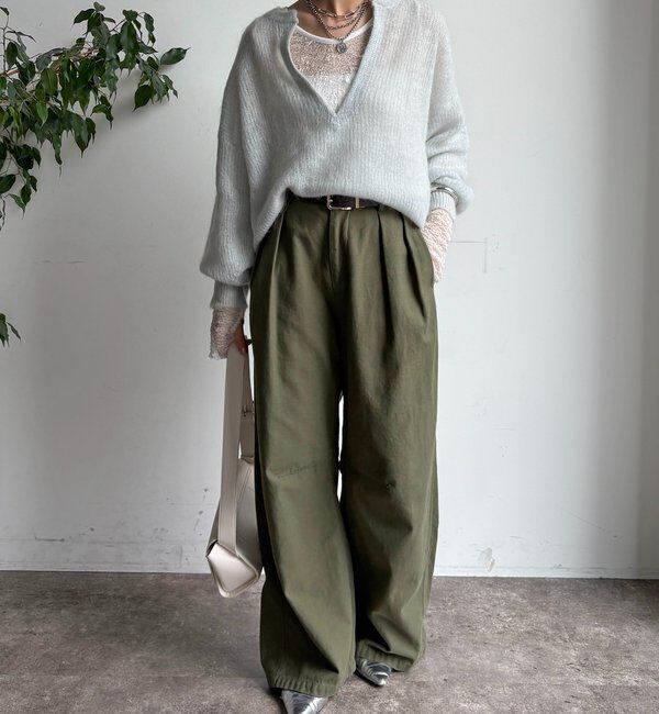  「【新色追加】起毛モヘヤスキッパープルオーバー」|ニット・セーター|