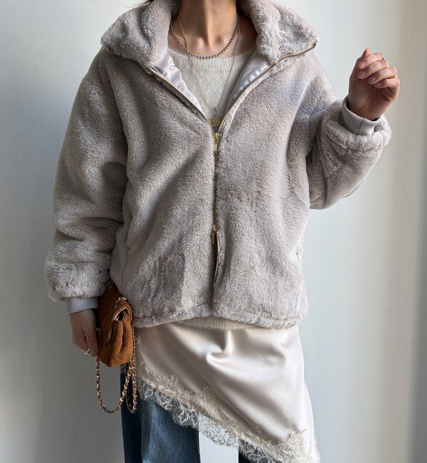  「【WEB限定】フェイクミンクスタンドファーブルゾン」|その他|