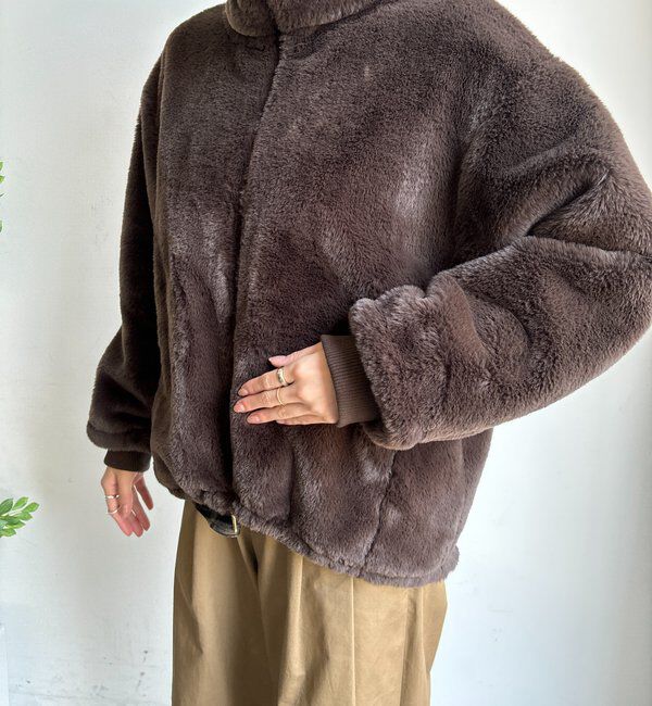  「【WEB限定】フェイクミンクスタンドファーブルゾン」|その他|