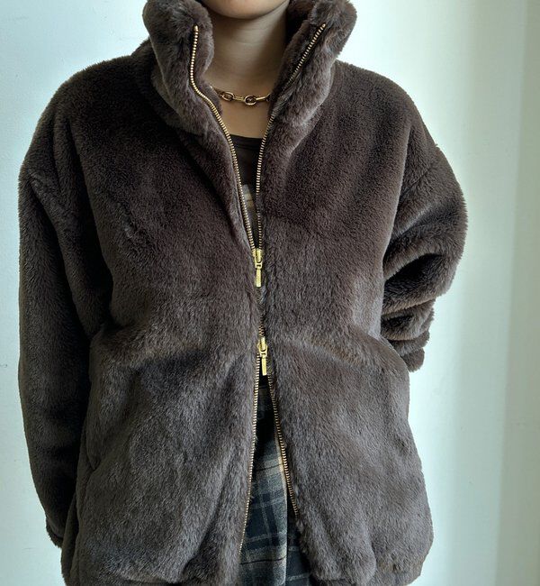  「【WEB限定】フェイクミンクスタンドファーブルゾン」|その他|