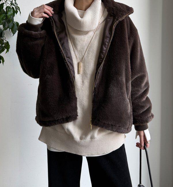  「【WEB限定】フェイクミンクスタンドファーブルゾン」|その他|
