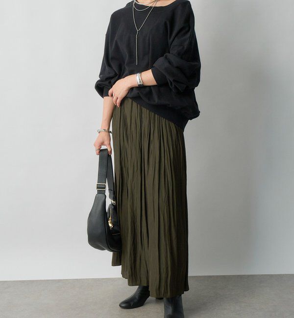  「【上品なシルエット】割繊ギャザースカート」|スカート|