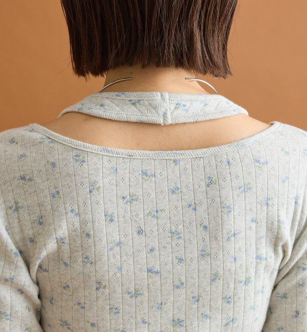 「花柄ホルターロングＴシャツ」|Tシャツ・カットソー|