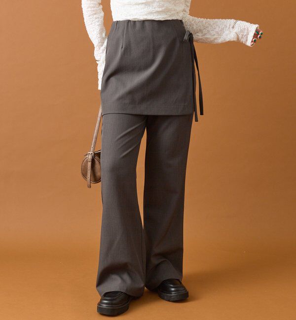  「レイヤードスラックス」|チノ|チャコールグレー