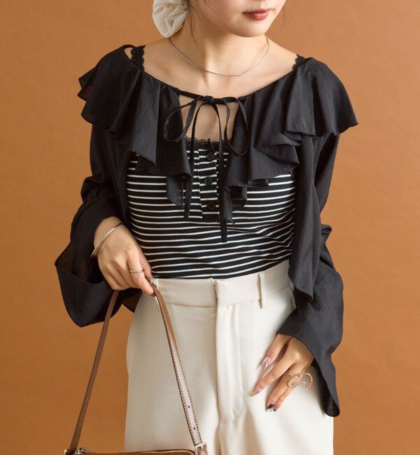  「ラッフルボレロブラウス」|シャツ・ブラウス|