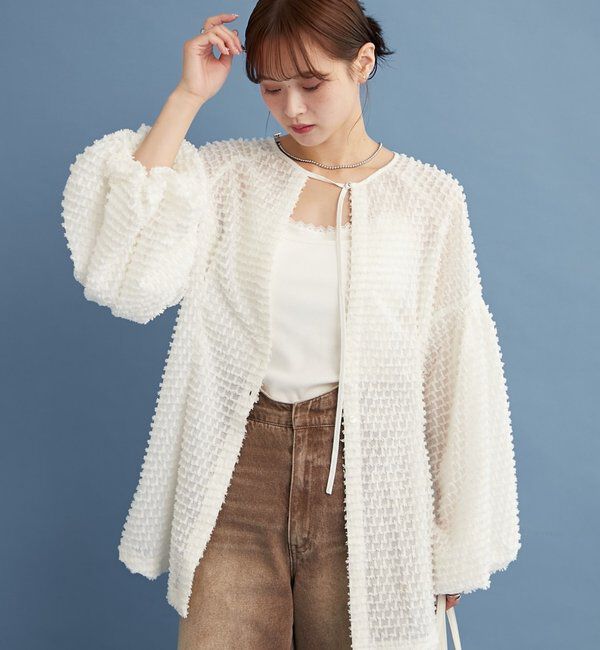  「【@akane__11.1企画】フリンジシェイプチュニック」|シャツ・ブラウス|ホワイト