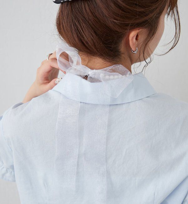  「Lara オーガンジーリボンネックレス」|リング|