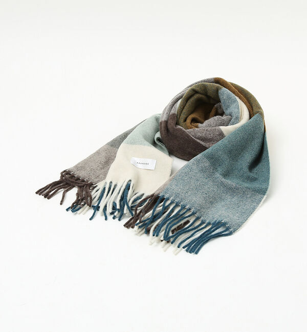 ABAHOUSE「イタリア製 ウール&times;カシミヤ チェック柄 マフラー 50&times;190」|マフラー|