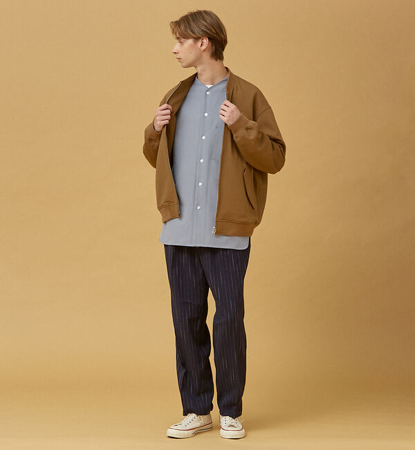 ABAHOUSE「【変形襟】シャンブレーツイル カラーレス シャツ / バンドカラーシャツ / 従」|シャツ・ブラウス|