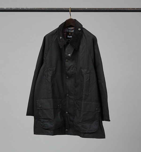 ABAHOUSE「【BARBOUR / バブアー】OS BEAUFORT / ビューフォート」|ステンカラーコート|ブラック