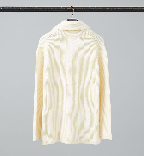 ABAHOUSE「【メランジ】畦編みショールカラーカーディガン」|カーディガン|