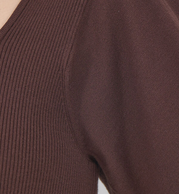 Rouge vif「パフスリーブスクエアネックニット」|ニット・セーター|