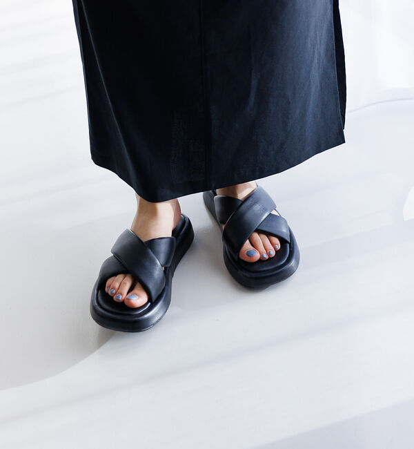 Rouge vif「【VINILO/ヴィニーロ】厚底クロスサンダル」|サンダル|