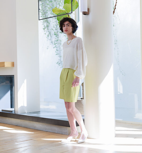 Rouge vif「麻混 変形天竺ニットプルオーバー」|ニット・セーター|