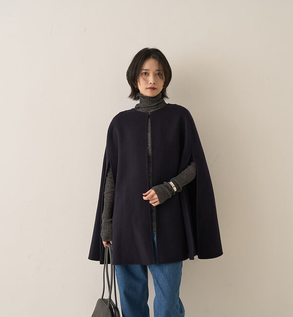 Rouge vif「【ウールSuper110&rsquo;s】リバーマントコート」|ノーカラーコート|