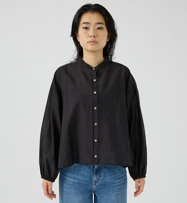 Rouge vif「スタンドカラータックシャツカーデ」|シャツ・ブラウス|