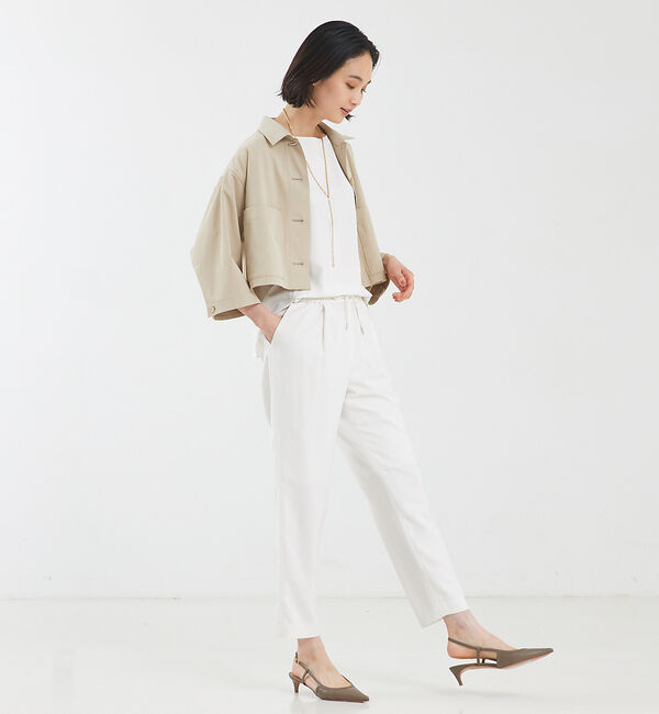 qualite「【セットアップ対応】バックサテンジョーゼットパンツ」|その他|