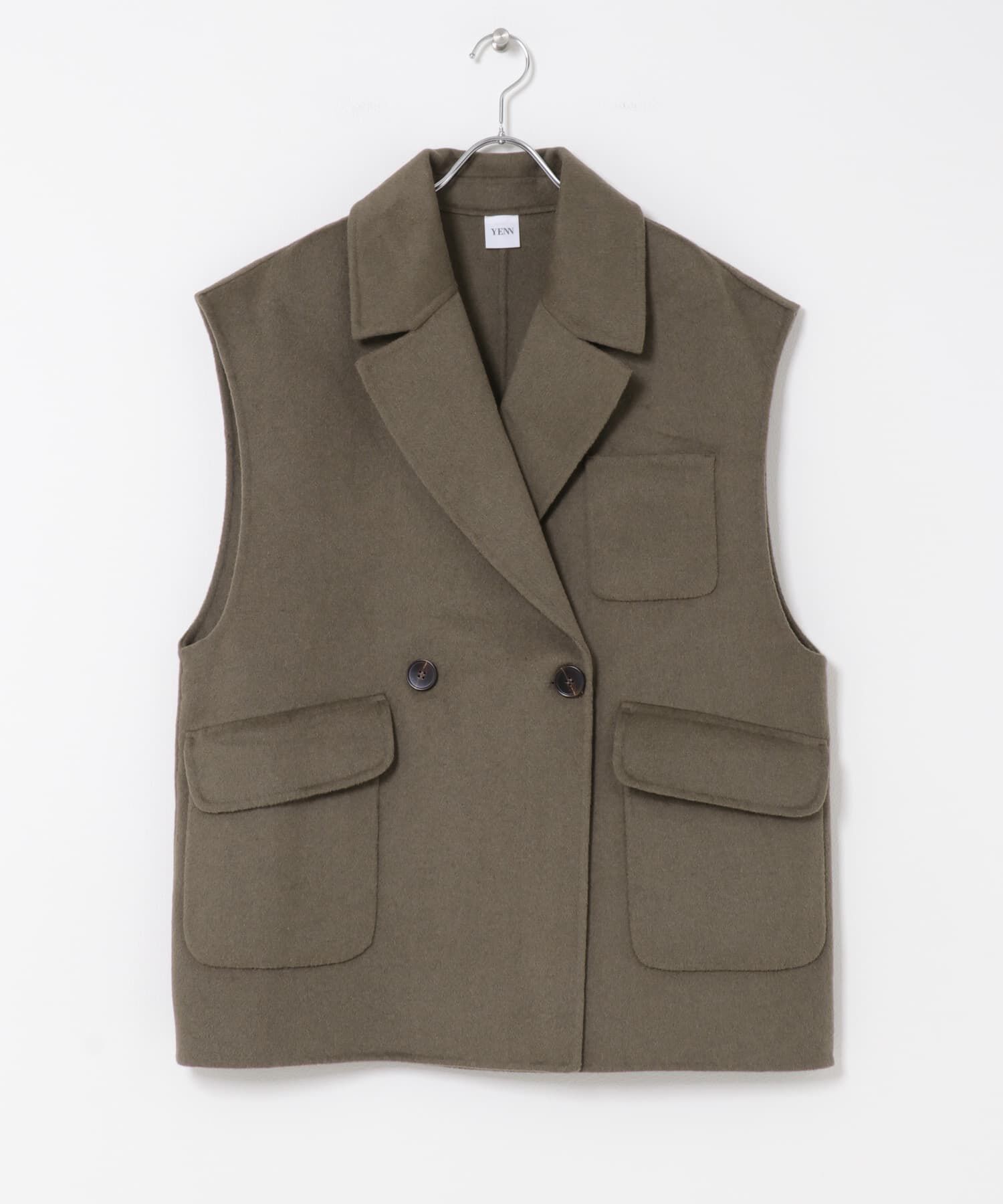 URBAN RESEARCH ROSSO「『一部別注カラー』YENN　DOUBLE FACE VEST JACKET」|ノーカラーコート|