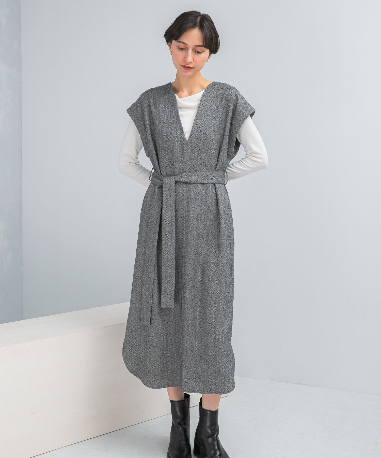 URBAN RESEARCH ROSSO「ウエストマークジャンパースカート」|ワンピース|